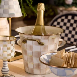 Mocha Check Wine Cooler