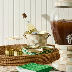 Mocha Check Wine Cooler