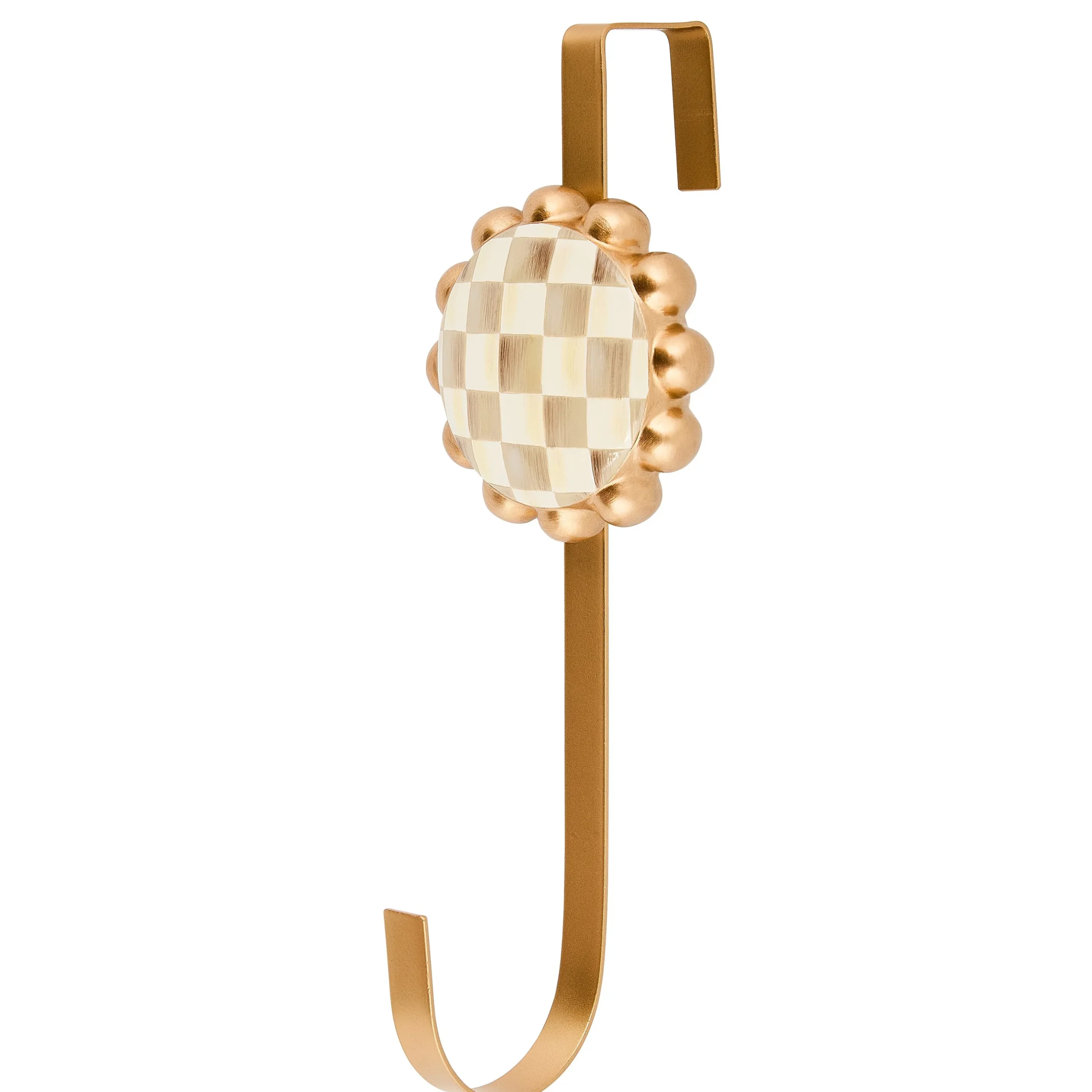 Mocha Check Wreath Hanger