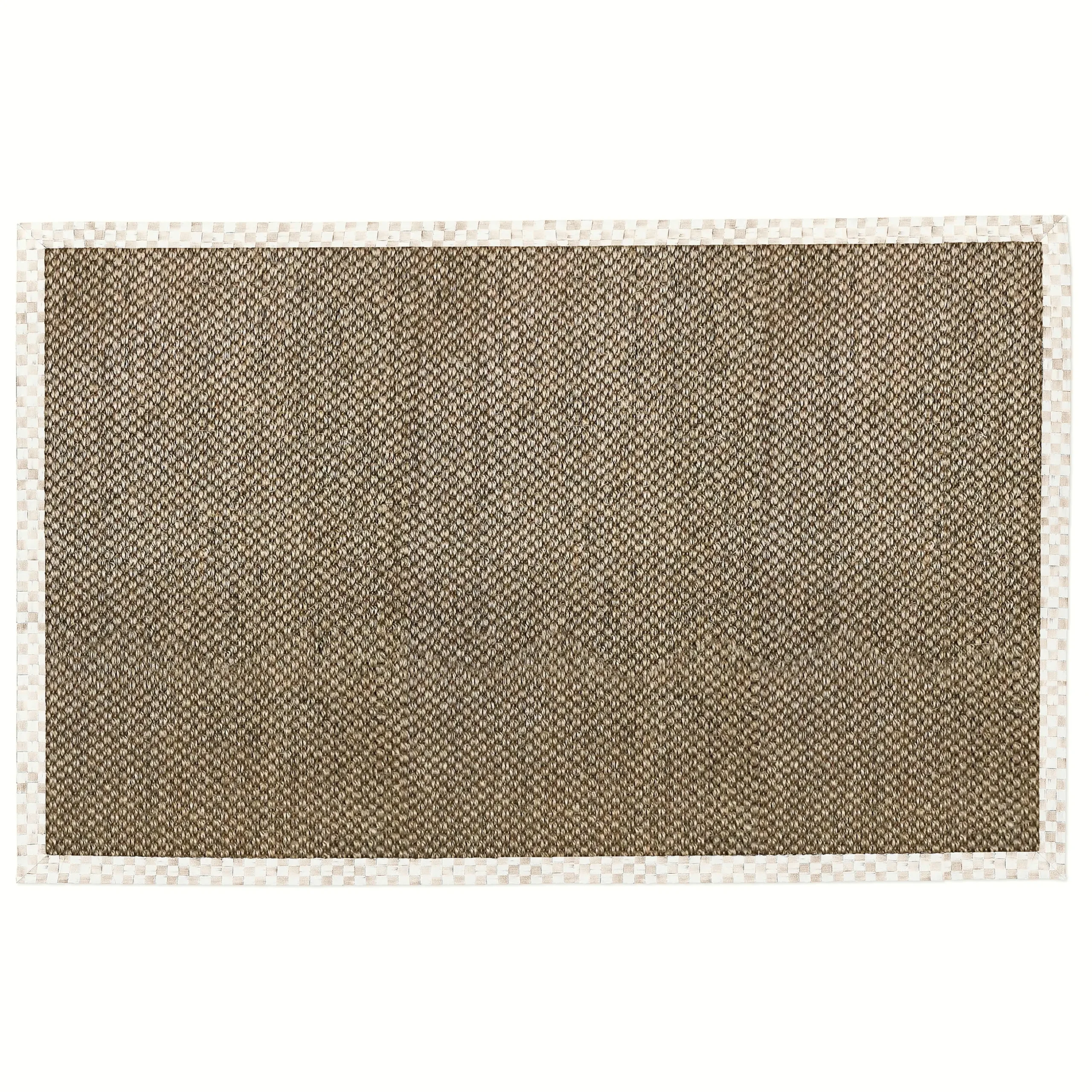 Mocha Check 6' x 9' Chunky Sisal Rug