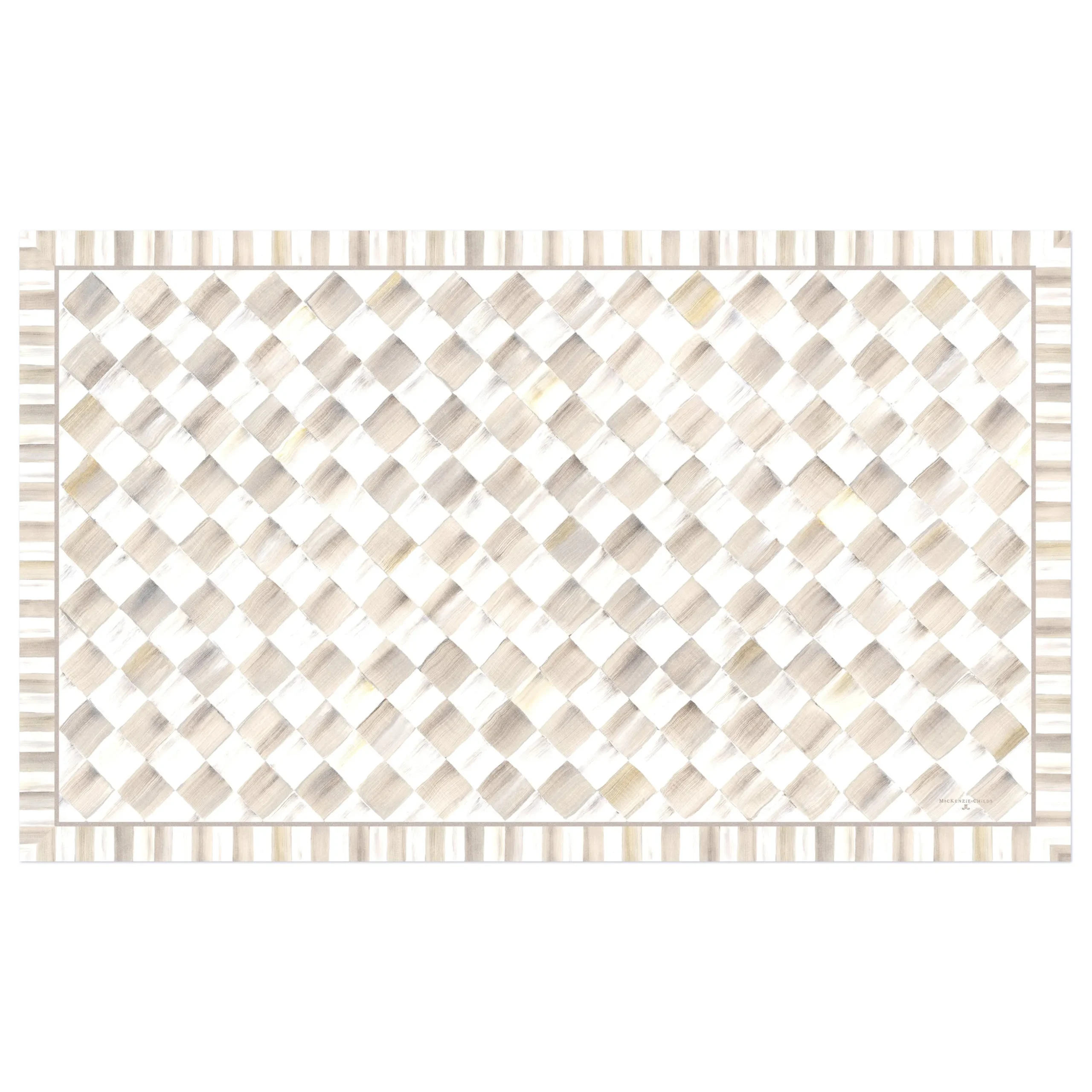 Mocha Check 3' x 5' Floor Mat