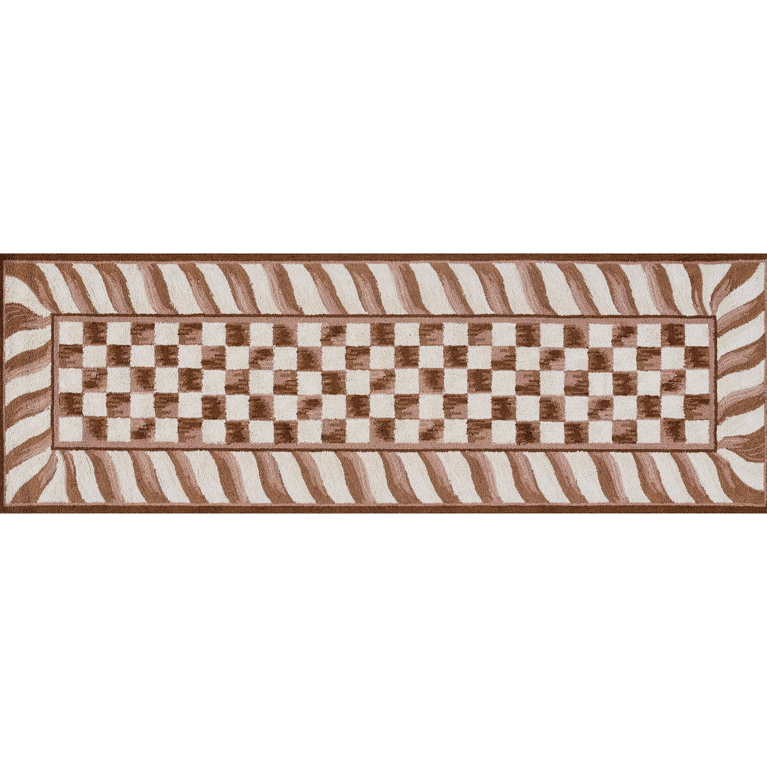 Mocha Check 2'6" x 8' Runner