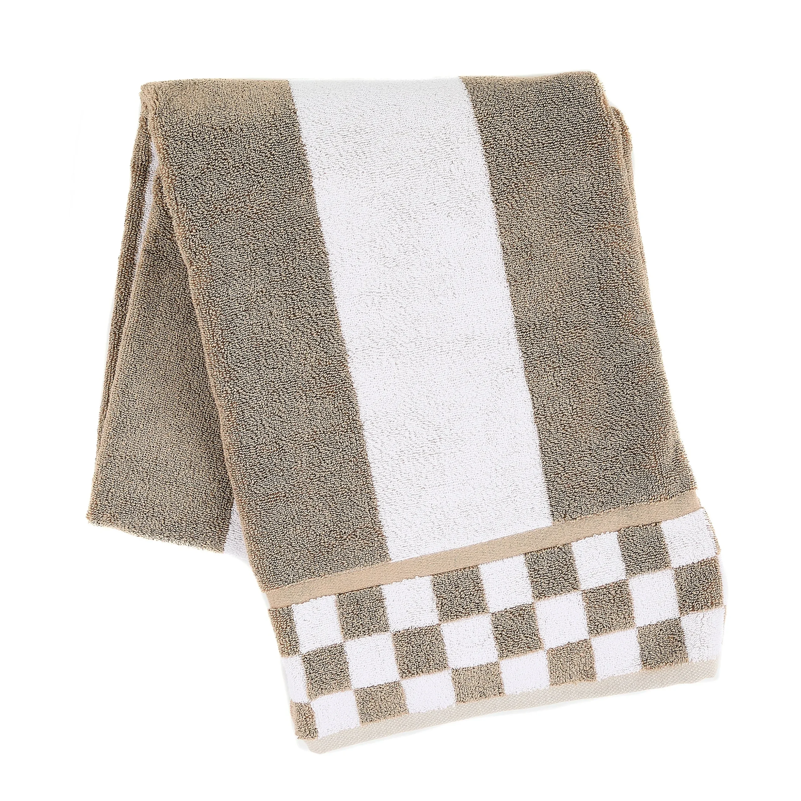 Mocha Stripe Bath Towel