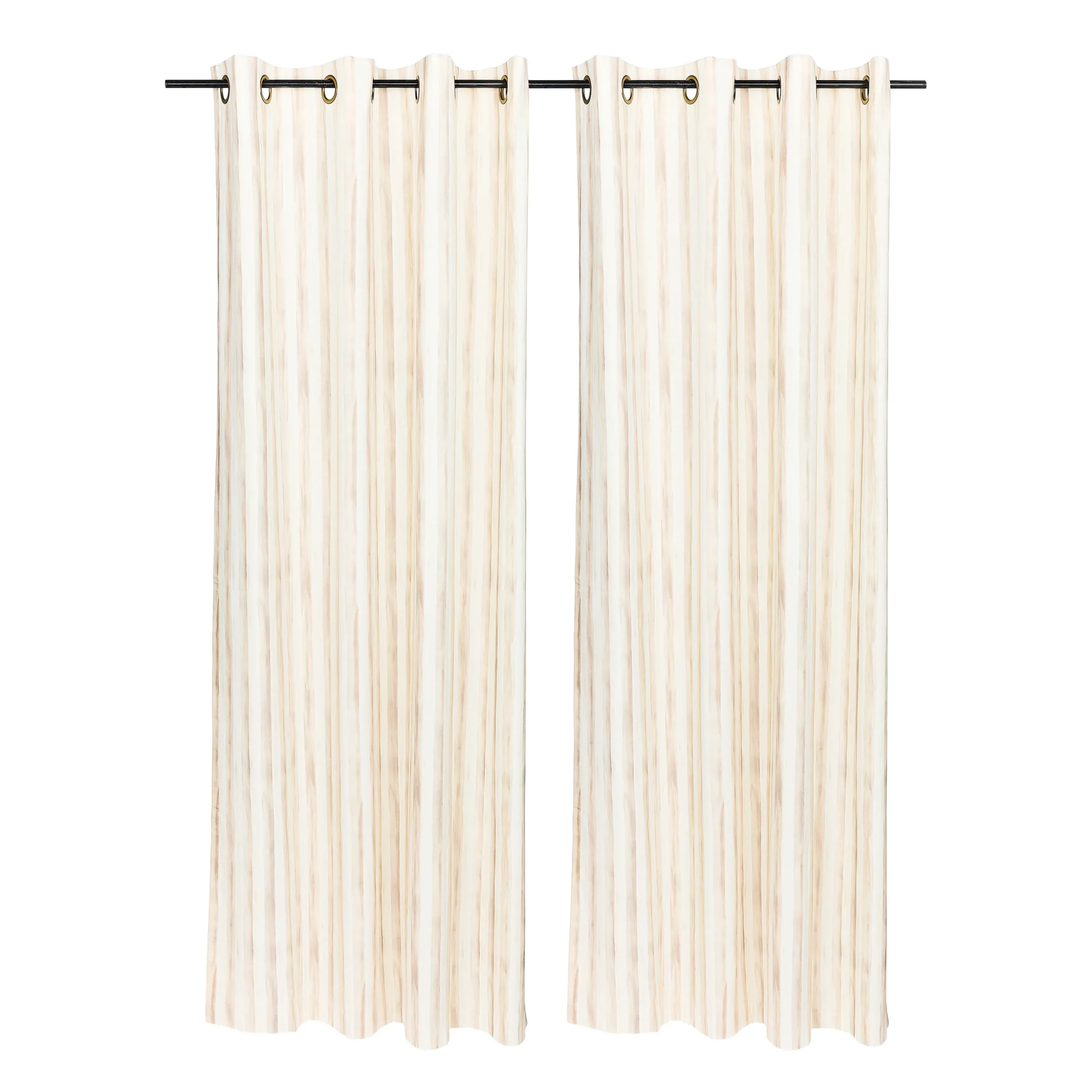 Mocha Stripe 84" Grommet Curtain Panel