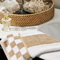 Mocha Stripe Hand Towel