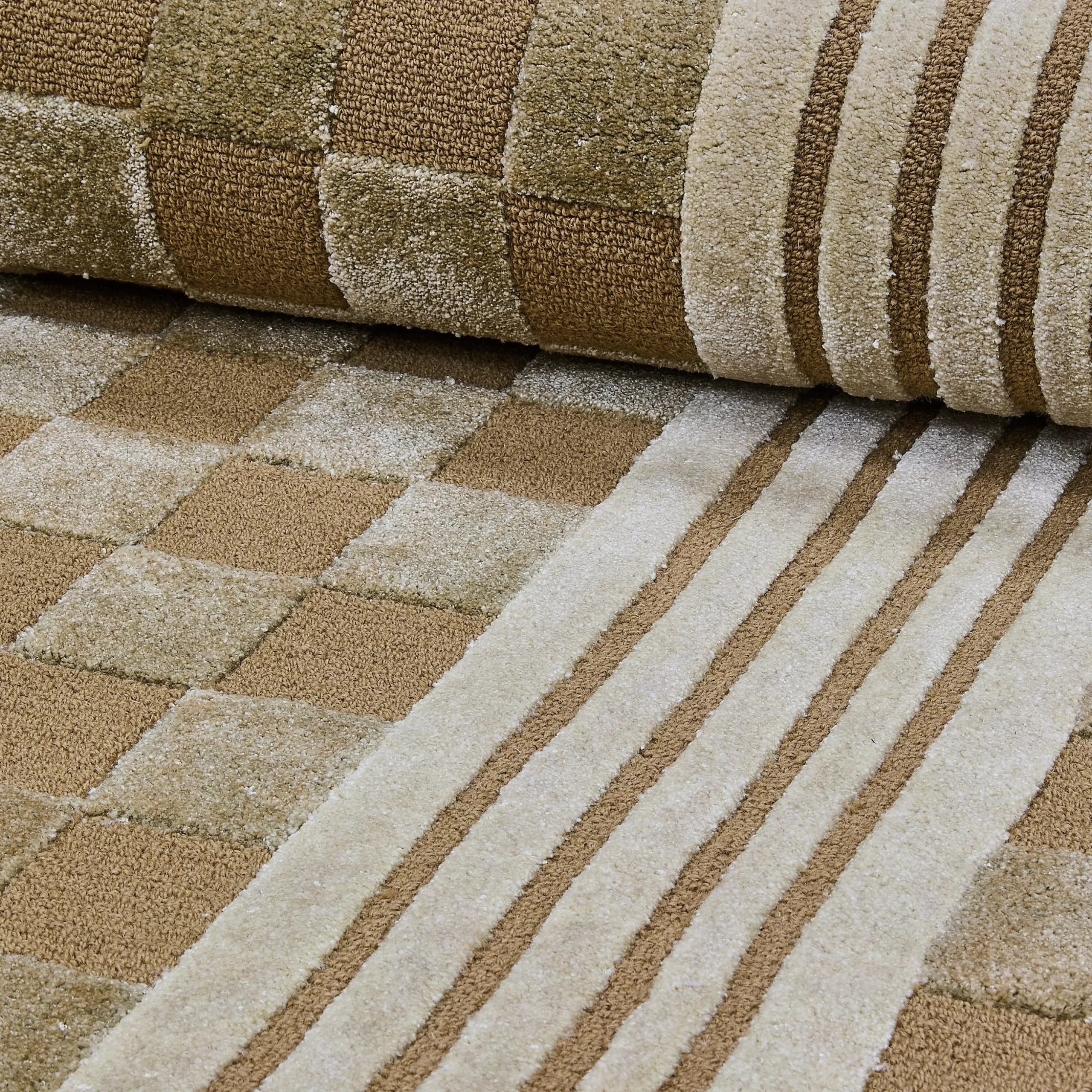 Mocha Tonal Check 5' x 8' Rug