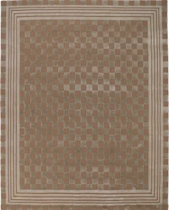 Mocha Tonal Check 8' x 10' Rug