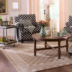 Mocha Tonal Check 8' x 10' Rug