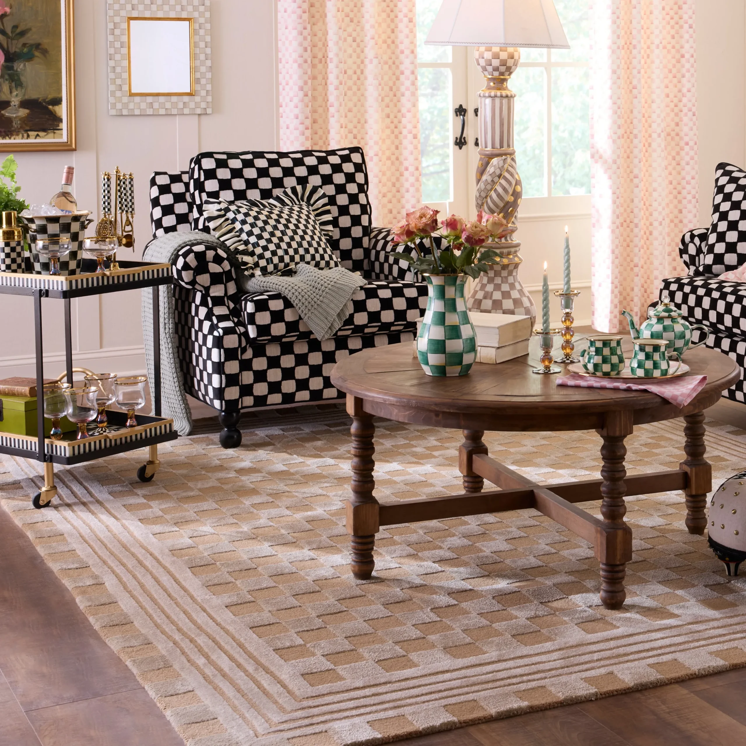 Mocha Tonal Check 8' x 10' Rug