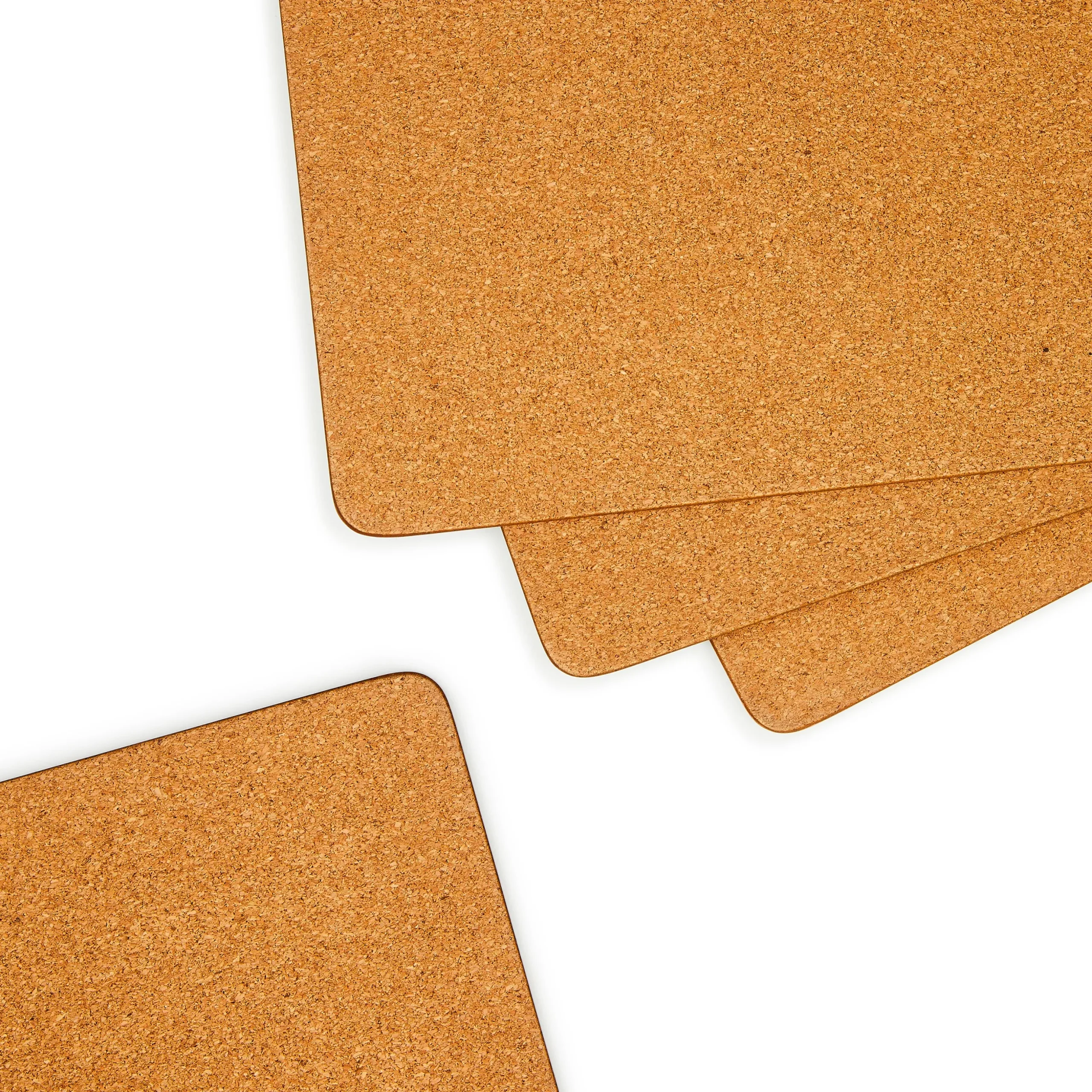 Mocha Wild Rose Cork Back Placemats, Set of 4