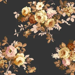 Mocha Wild Rose Peel & Stick Wallpaper