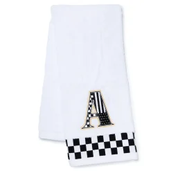Monogram "A" Check Hand Towel