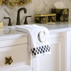 Monogram "C" Check Hand Towel