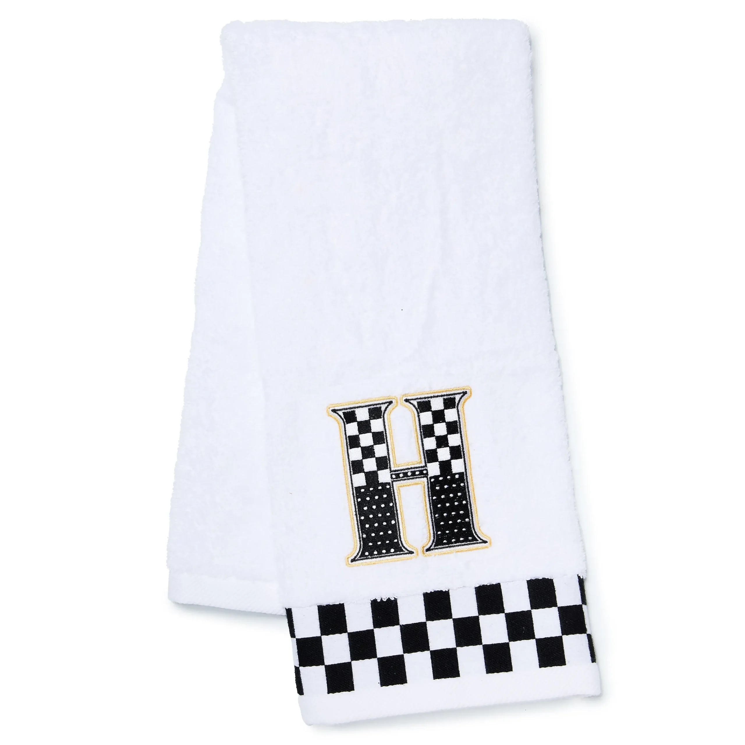 Monogram "H" Check Hand Towel
