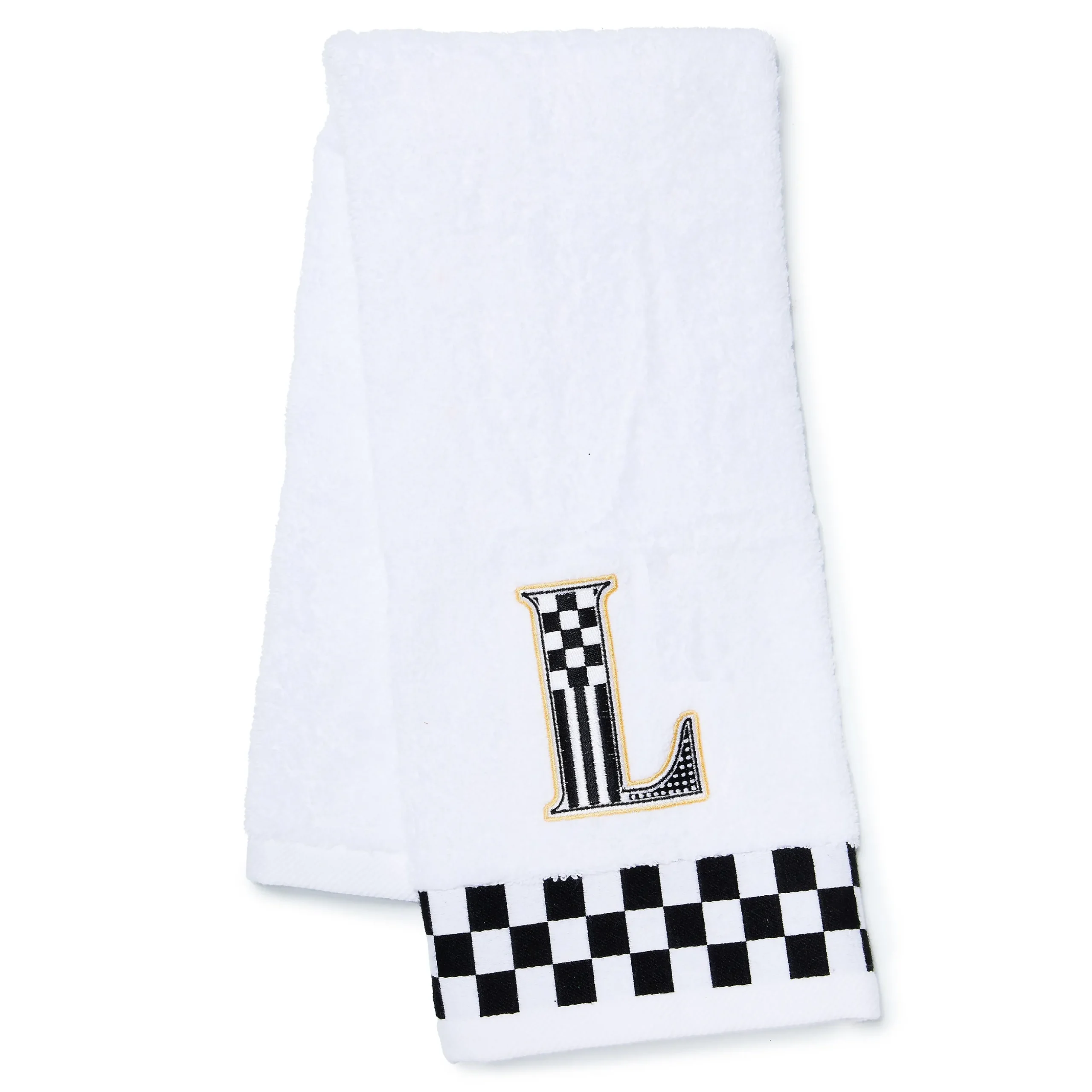 Monogram "L" Check Hand Towel