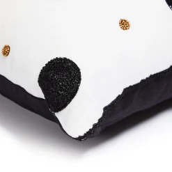 Monogram "U" Beaded Throw Pillow