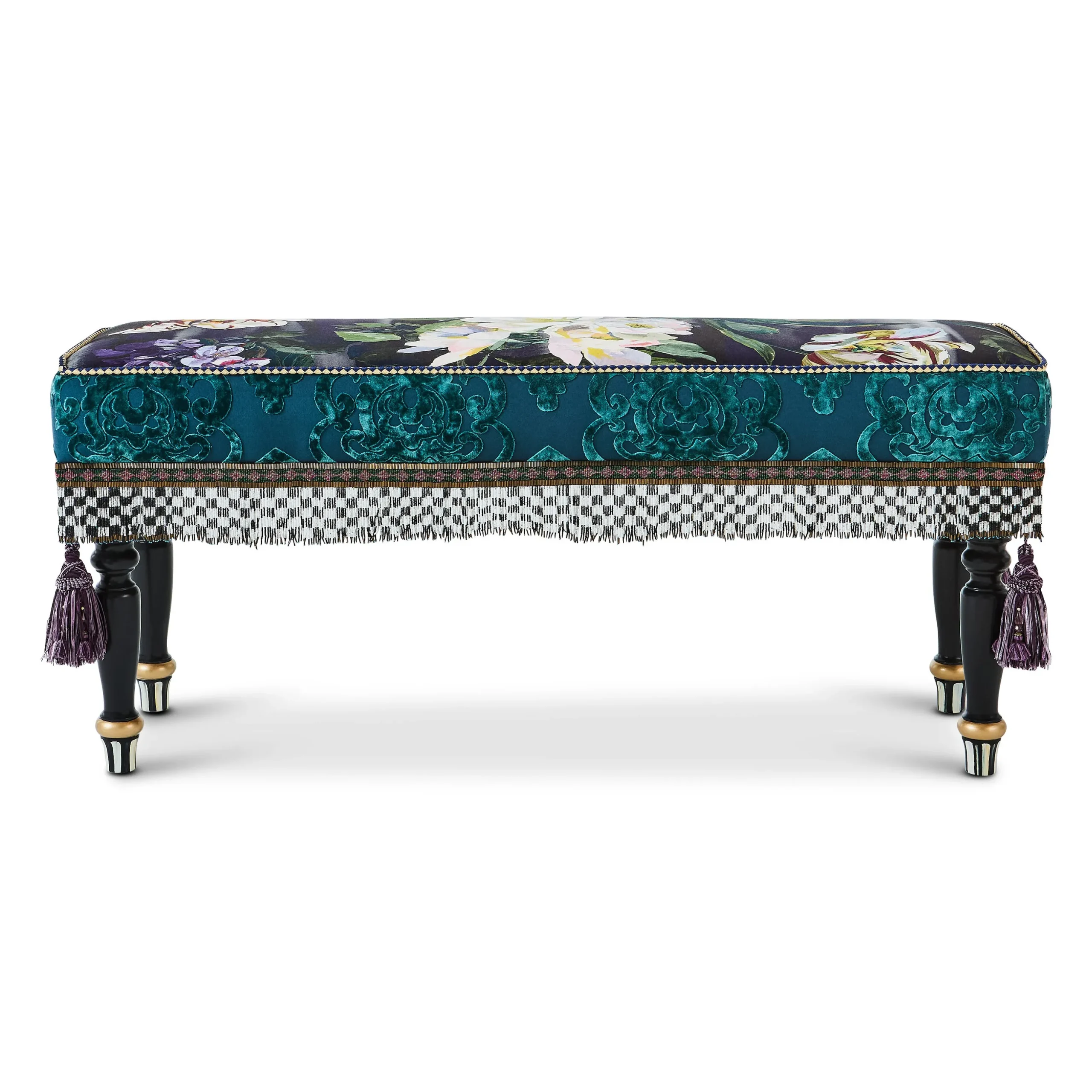 Moonlight Garden Floral Scuttlebutt Bench