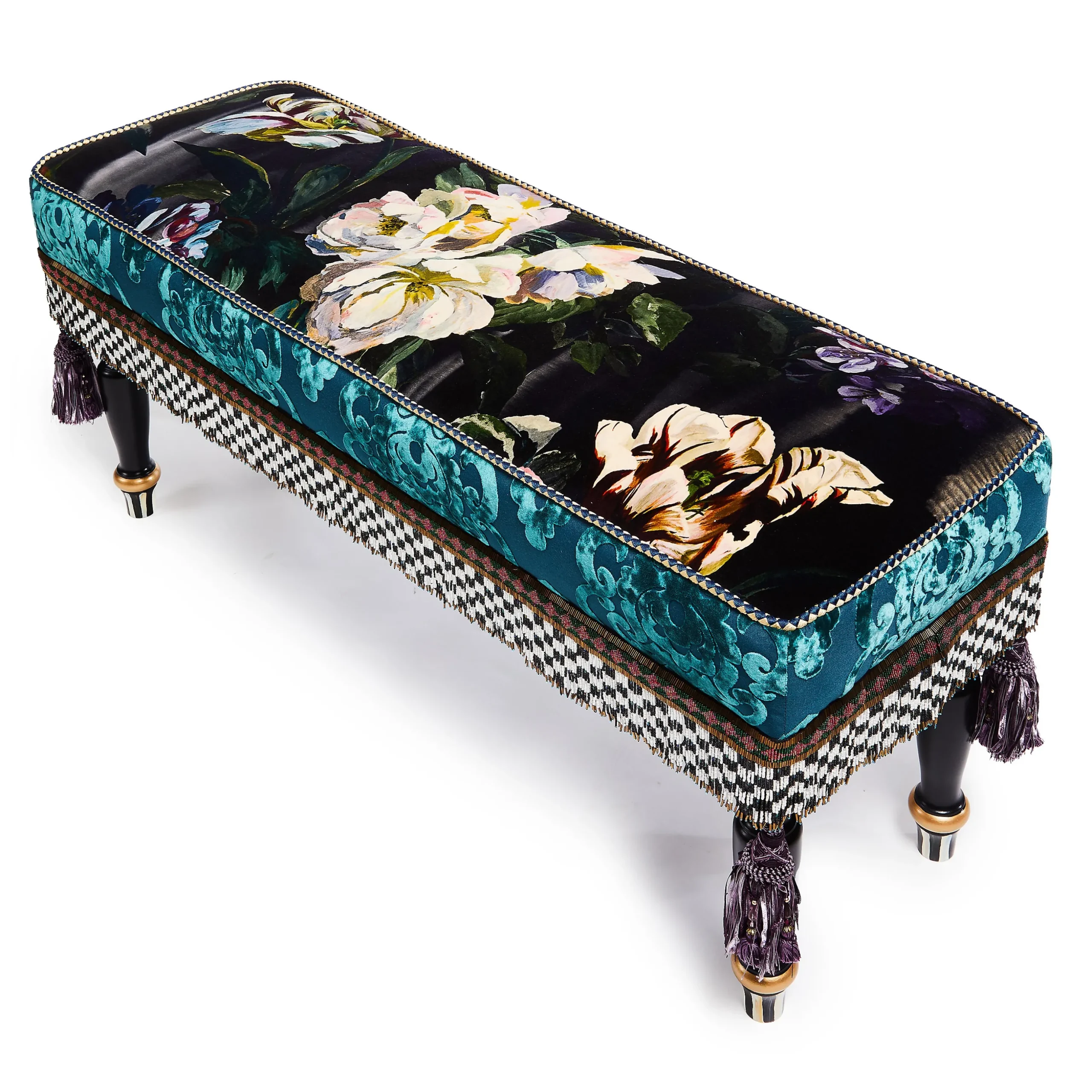 Moonlight Garden Floral Scuttlebutt Bench