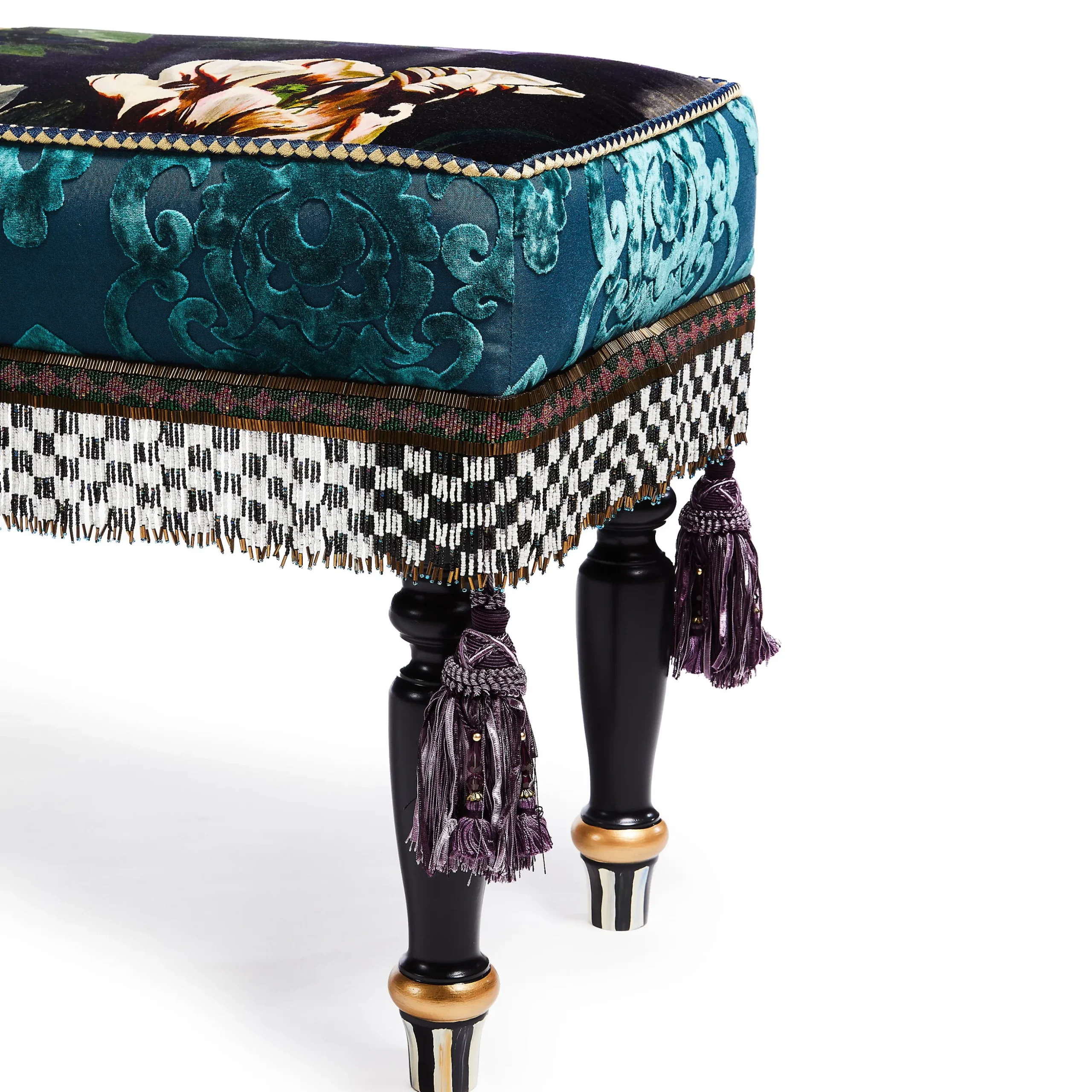 Moonlight Garden Floral Scuttlebutt Bench