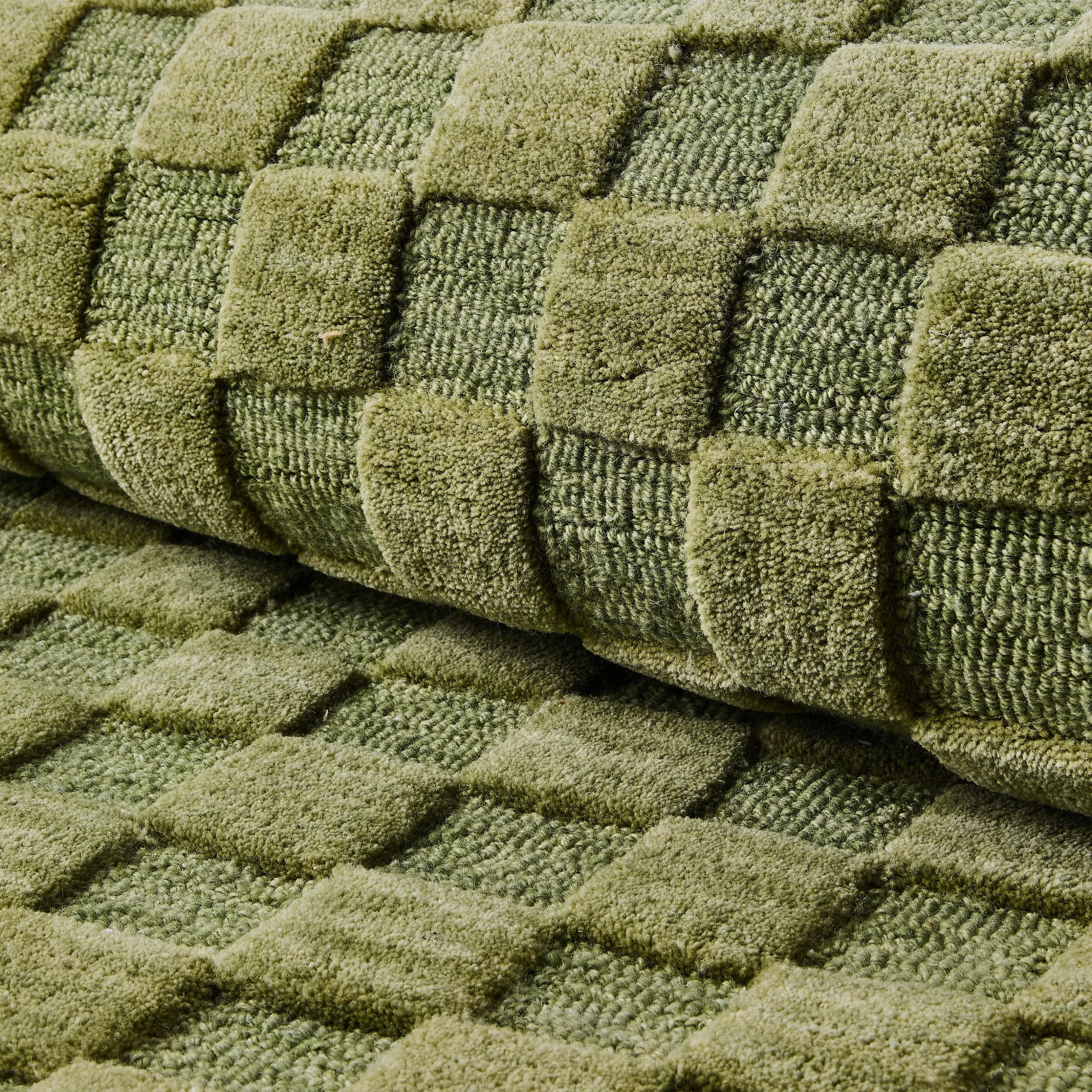 Moss Checkerboard 8' x 10' Rug