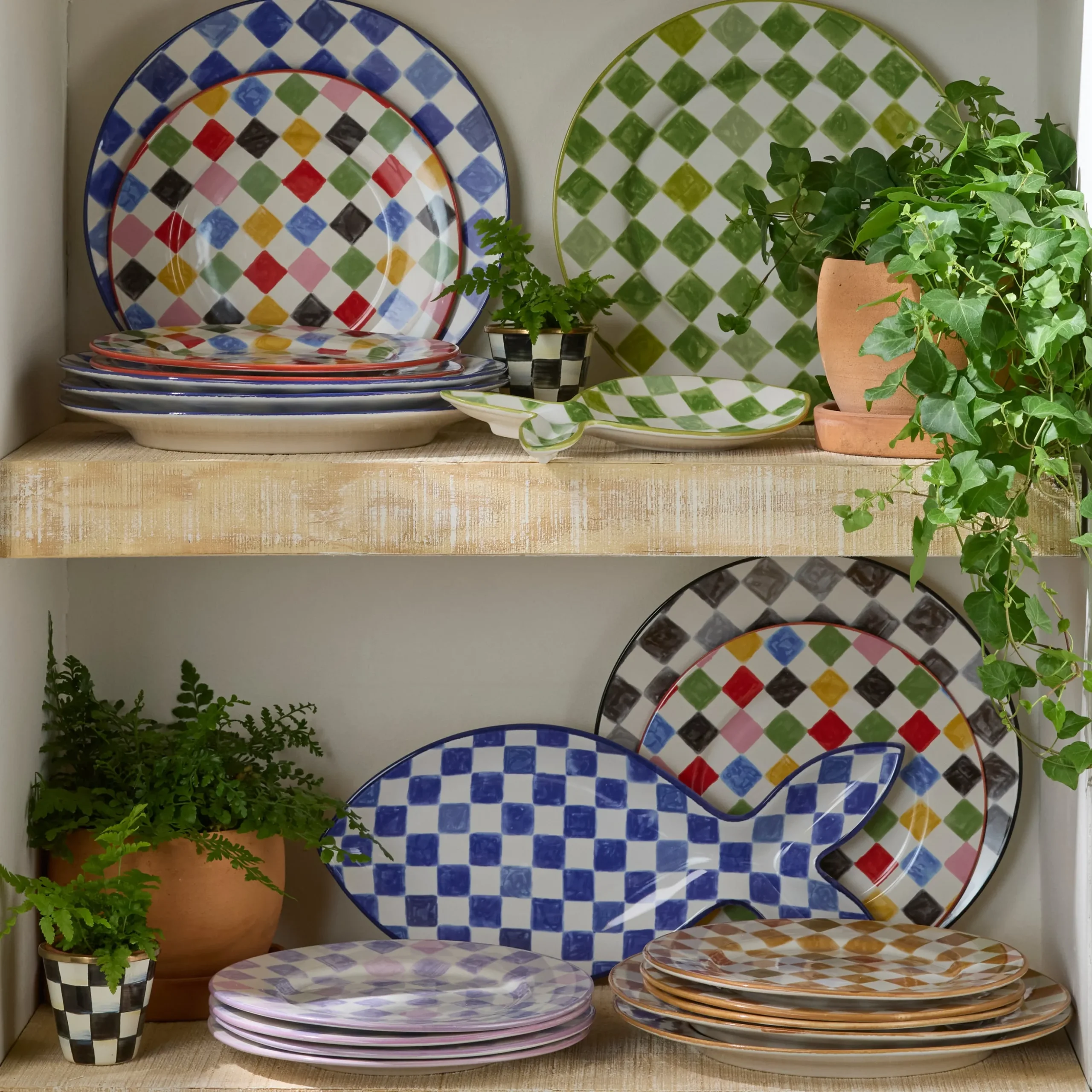 Multi Check Dinner Plate