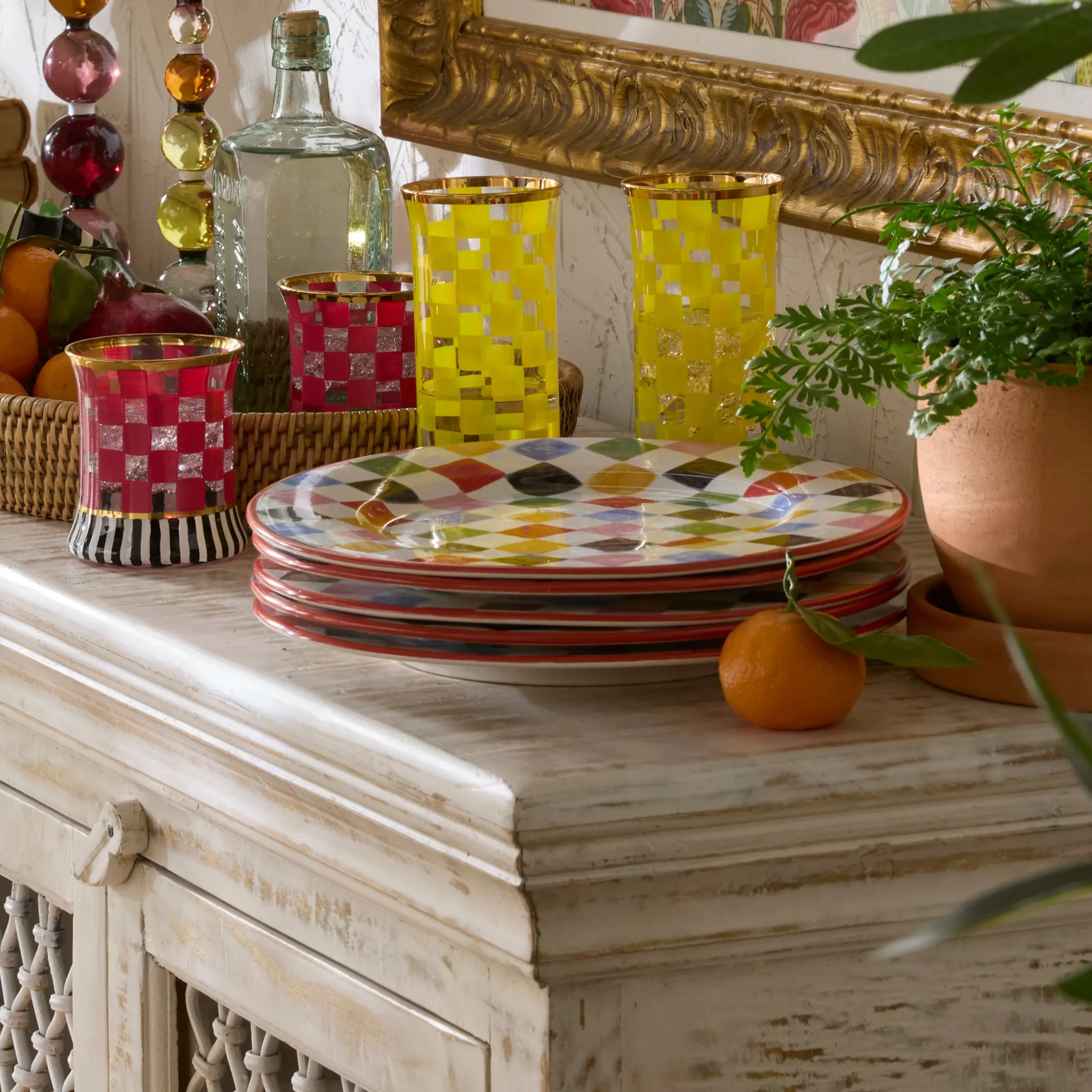 Multi Check Dinner Plate