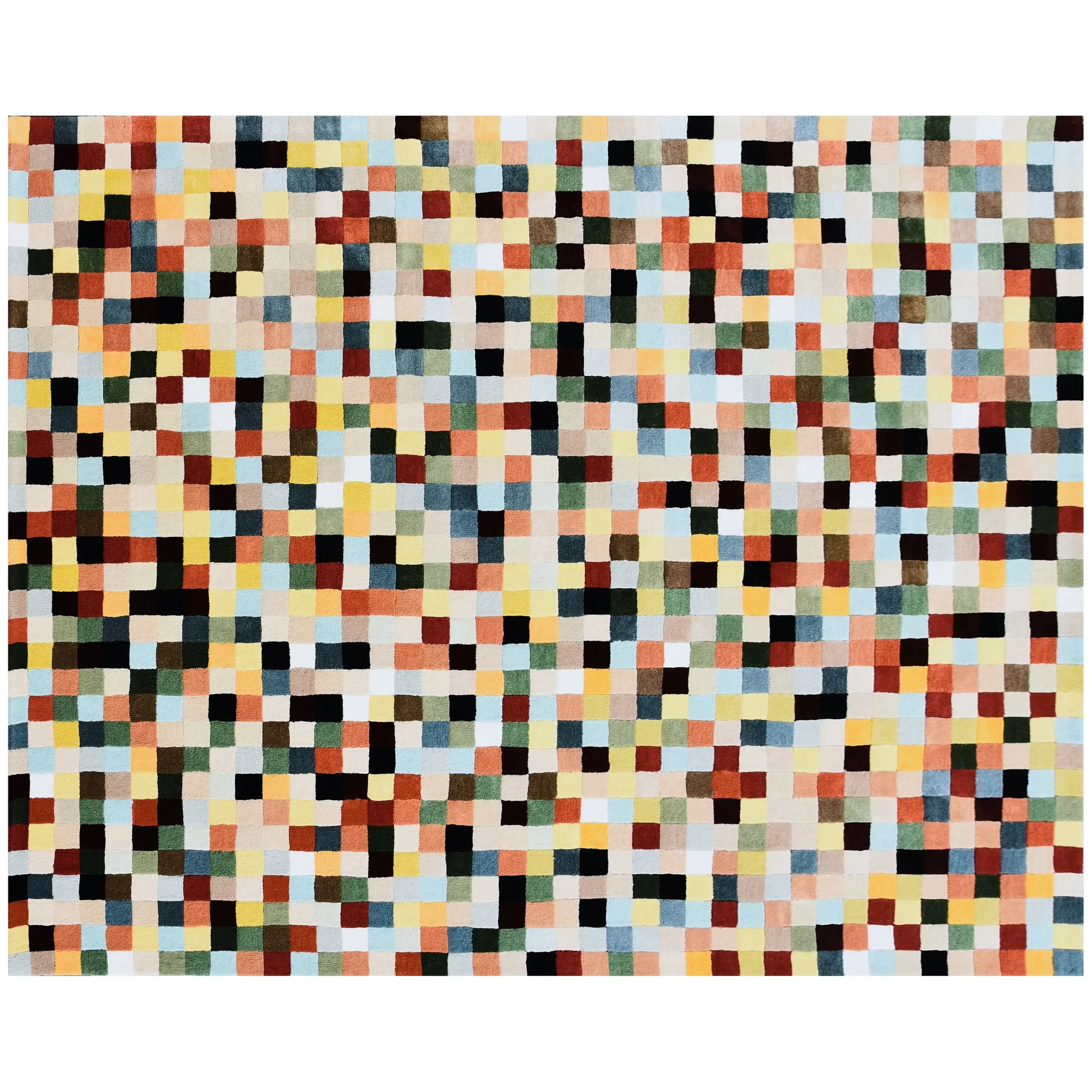 Multicolor Checkerboard 8' x 10' Rug