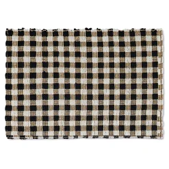 Natural, Black & White Checked 2' x 3' Rug
