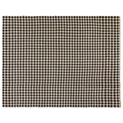Natural, Black & White Checked 8' x 10' Rug