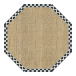 Naturals Check 6' Octagon Washable Rug