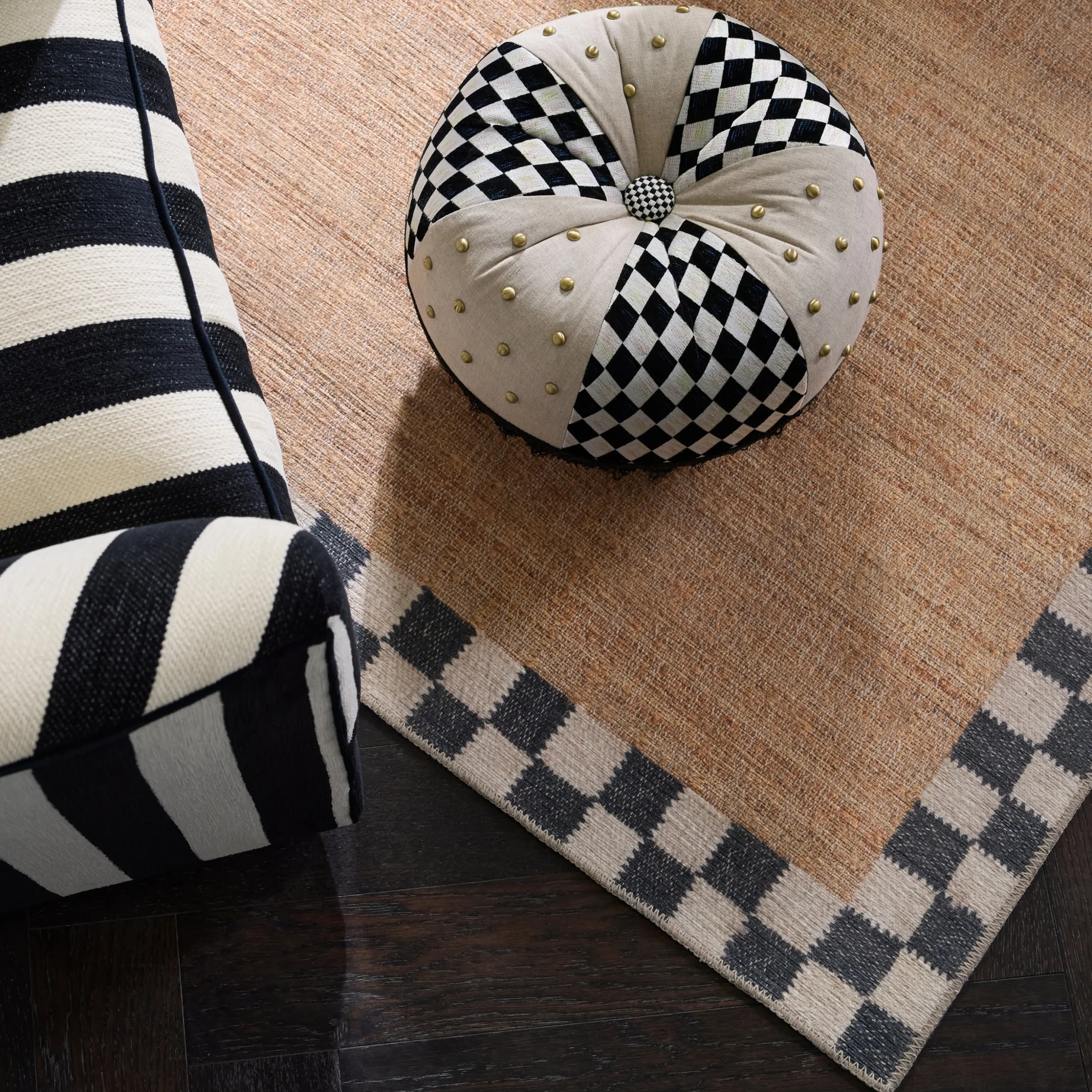 Naturals Check 8' x 10' Washable Rug