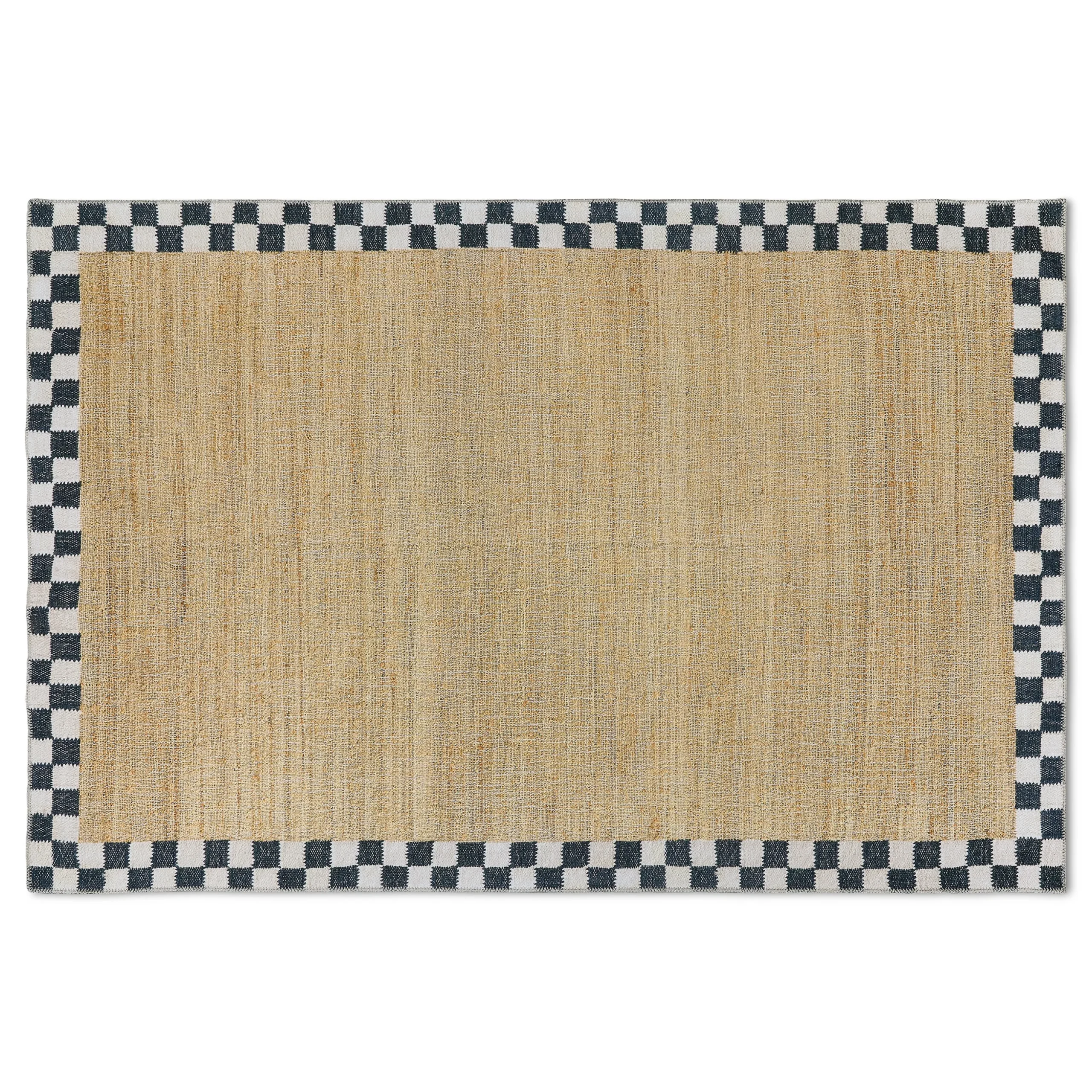 Naturals Check 5' x 7'6" Washable Rug