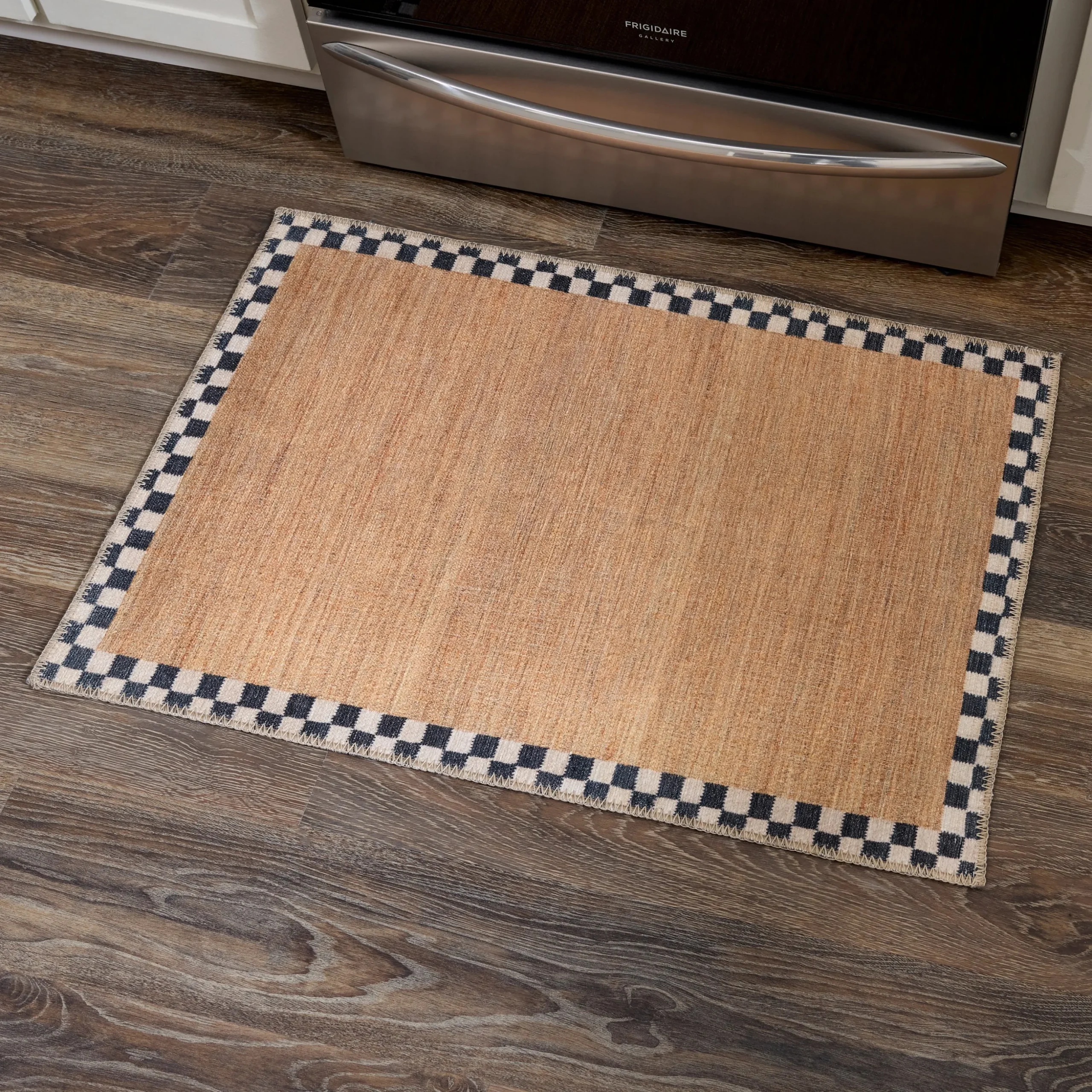 Naturals Check 3' x 5' Washable Rug