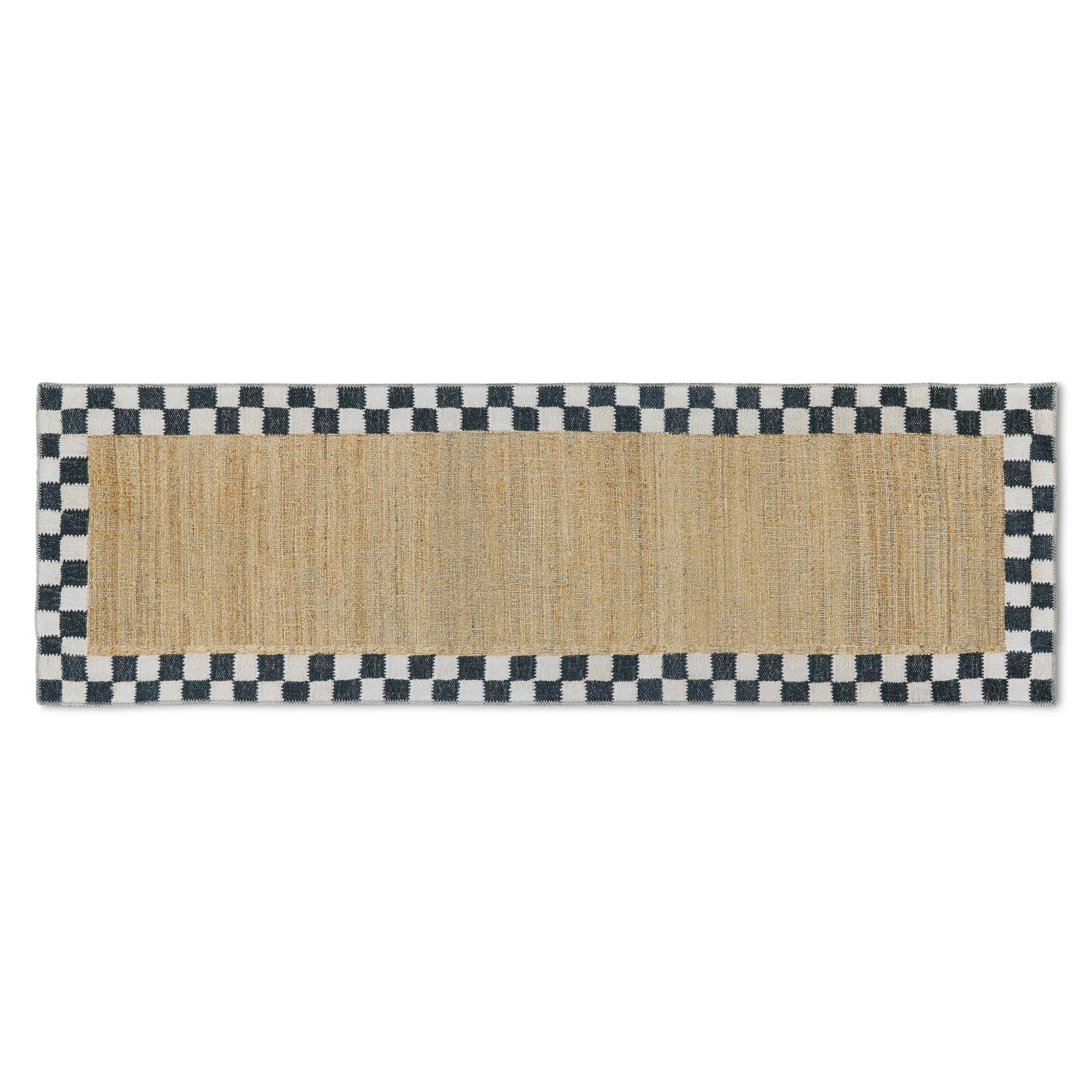 Naturals Check 2'6" x 8' Washable Runner