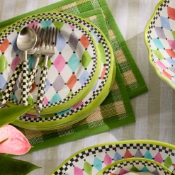Palm Springs Melamine Salad Plates, Set of 4