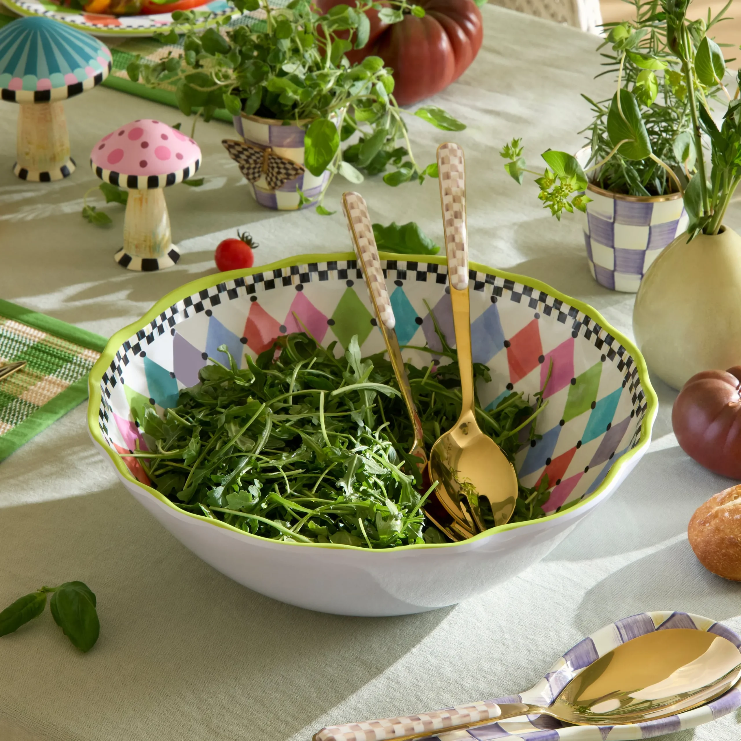 Palm Springs Melamine Serving Bowl