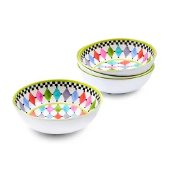 Palm Springs Melamine Small Bowls, Set of 4