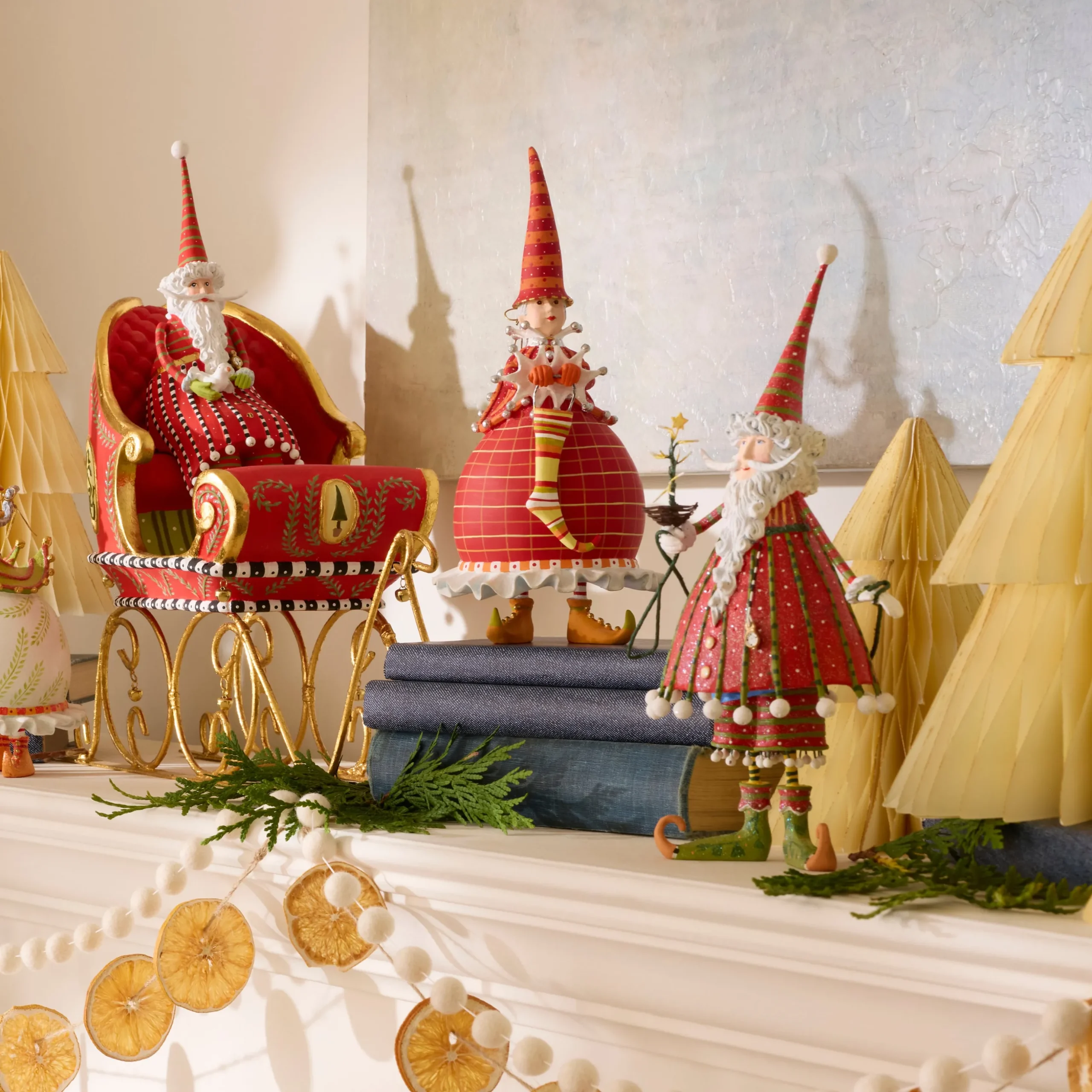Patience Brewster Dash Away Dashing Santa Figure