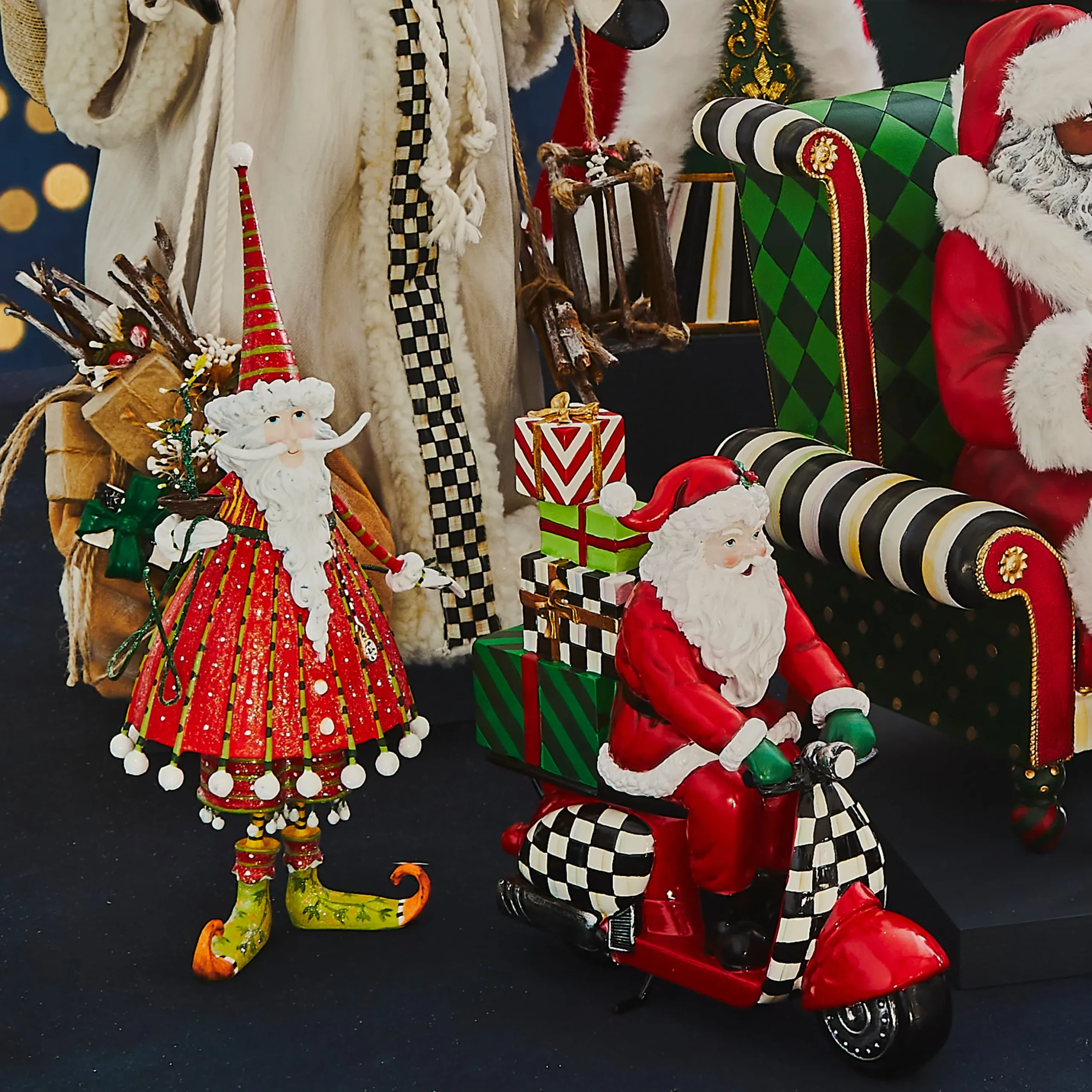 Patience Brewster Dash Away Dashing Santa Figure
