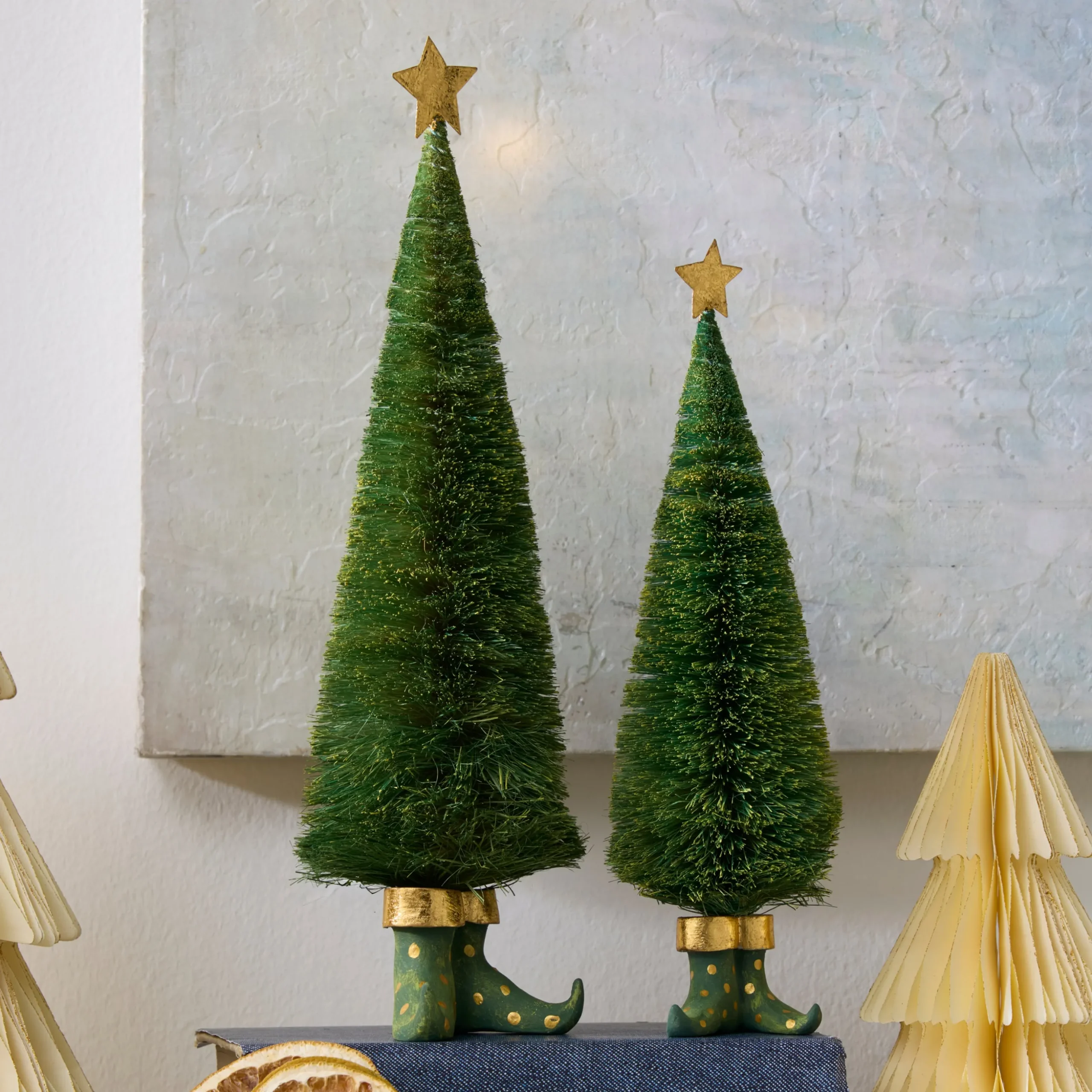 Patience Brewster Dash Away Sisal Elf Tree Figures