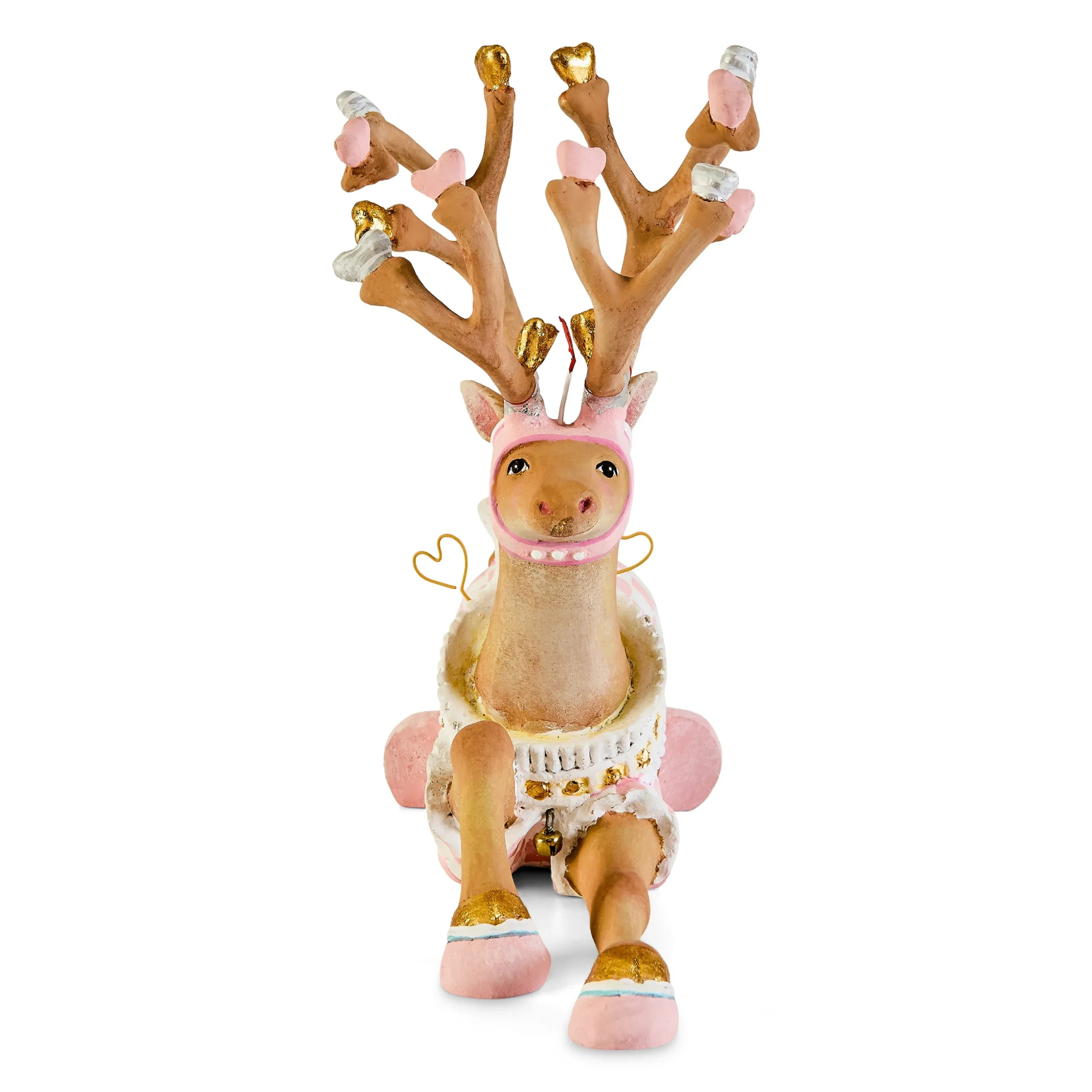 Patience Brewster Dash Away Sitting Cupid Reindeer Figure