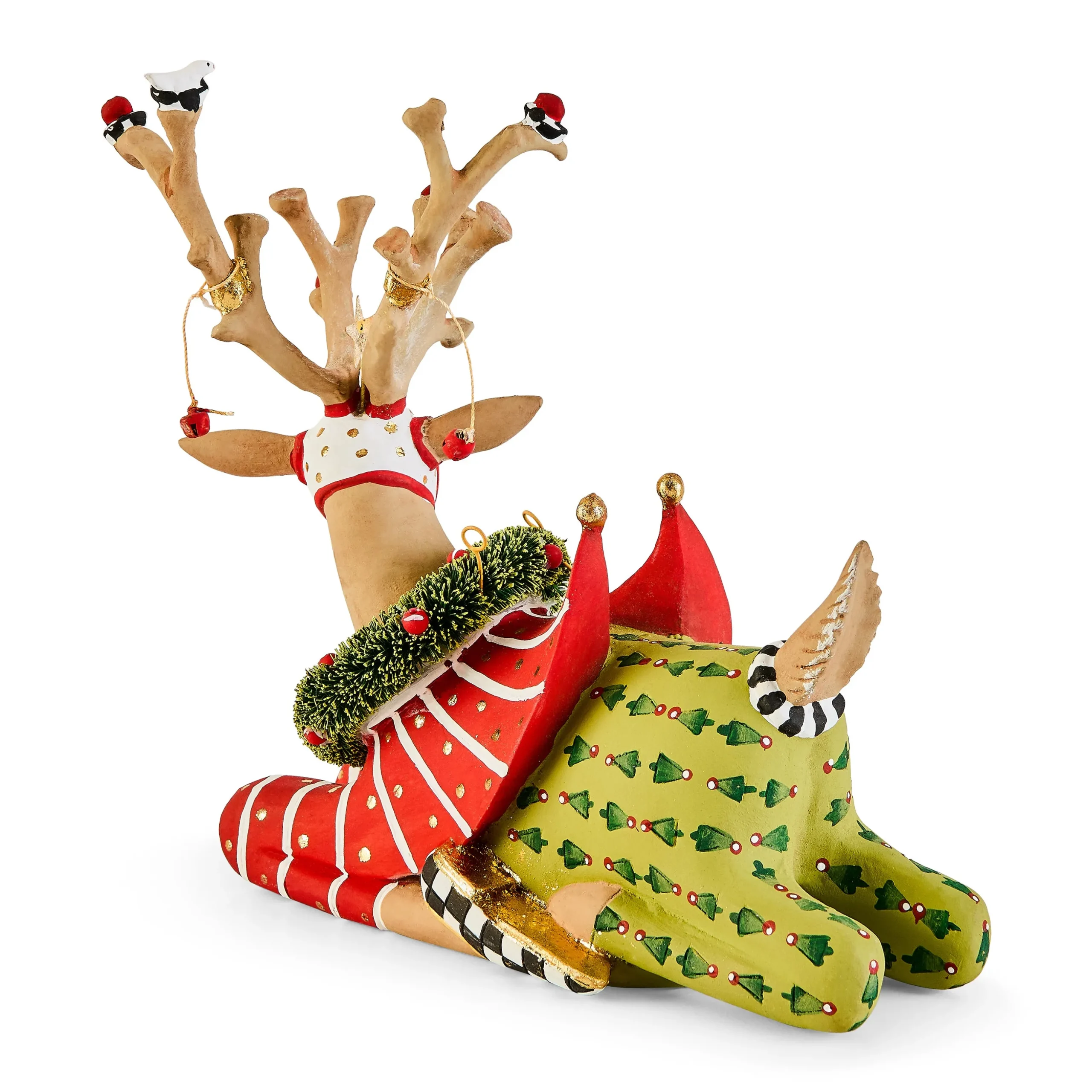 Patience Brewster Dash Away Sitting Prancer Reindeer Figure