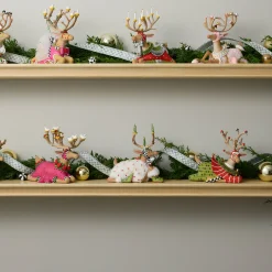 Patience Brewster Dash Away Sitting Blitzen Reindeer Figure