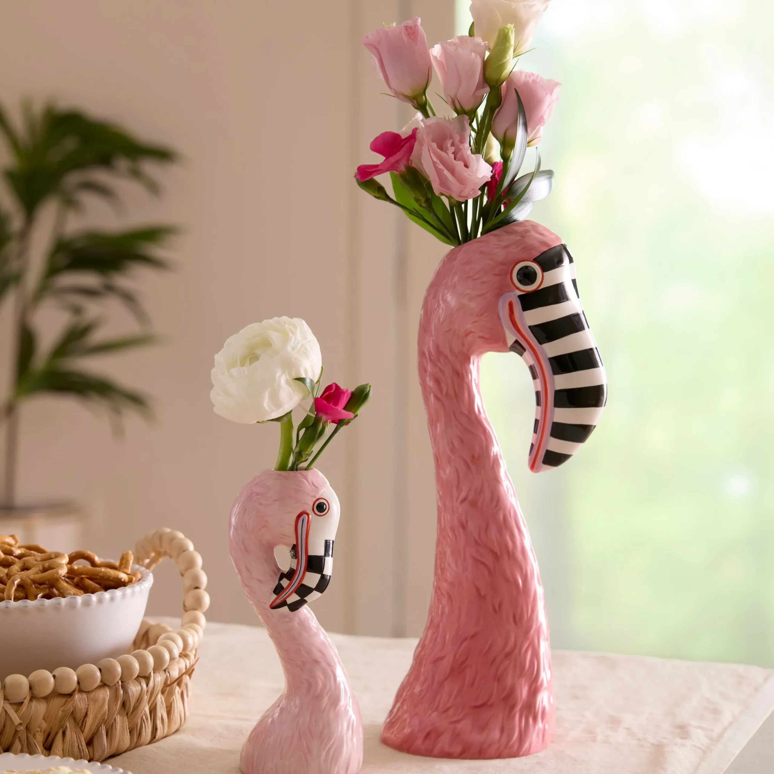 Patience Brewster Flamingo Ceramic Bud Vase
