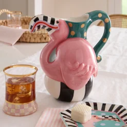 Patience Brewster Flamingo Ceramic Pitcher