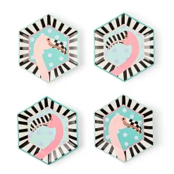 Patience Brewster Flamingo Dessert Plates, Set of 4