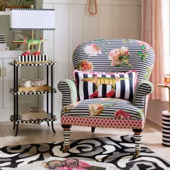 Patience Brewster Gloria Alligator Striped Lumbar Throw Pillow