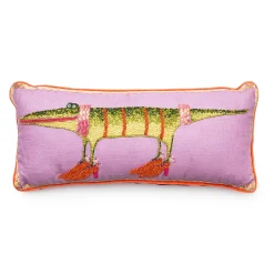 Patience Brewster Gloria Alligator Lumbar Pillow