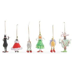 Patience Brewster Mini Cat Ornaments, Set of 6