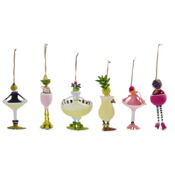 Patience Brewster Mini Cocktail Ornaments, Set of 6